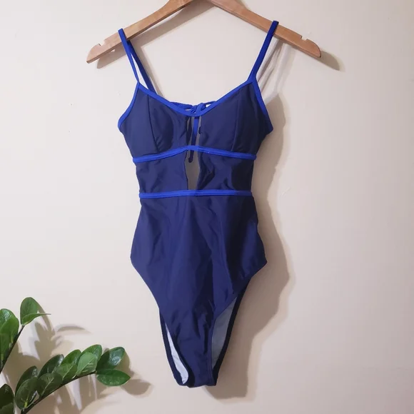 Cupshe NWT Bralette Swimsuit 'DAA12E5D025UT' in Navy - XS - Picture 4 of 9